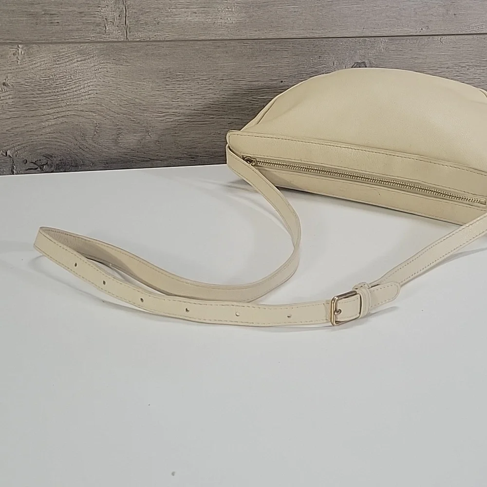 Mansur Gavriel Beige Leather Crossbody Shoulder Bag